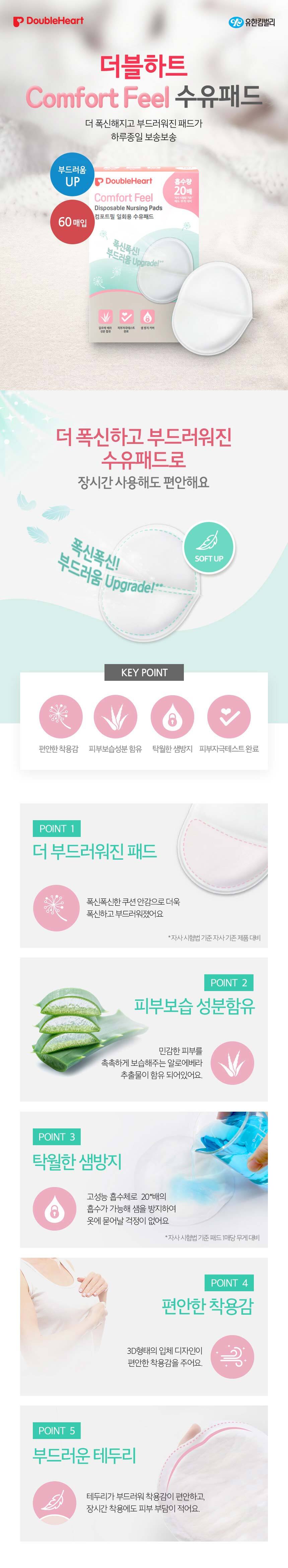 더블하트 컴포트필 수유패드( 60P)
