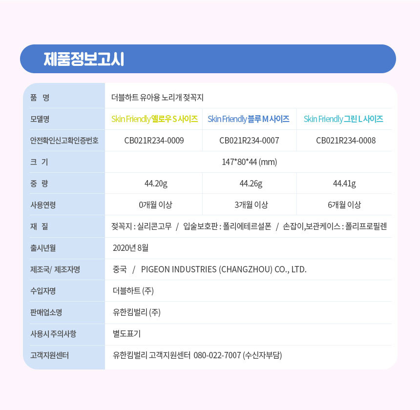 더블하트 PPSU Skin Friendly 노리개 젖꼭지